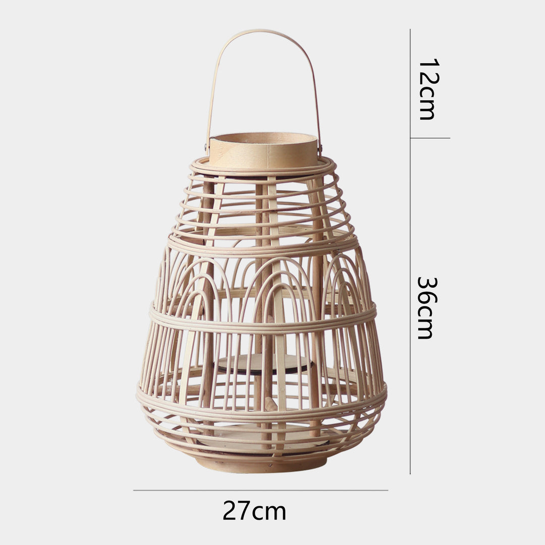 Handgefertigte Rattan-Laterne Karnz