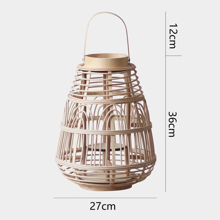 Handgefertigte Rattan-Laterne Karnz