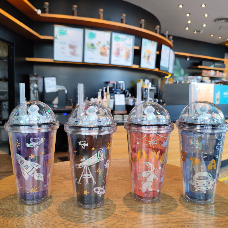 Damen personalisierte Trinkbecher mit kinderfreundlichem Astronauten-Design Karnz