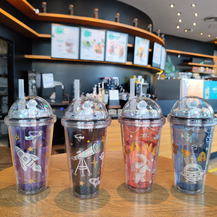 Damen personalisierte Trinkbecher mit kinderfreundlichem Astronauten-Design Karnz