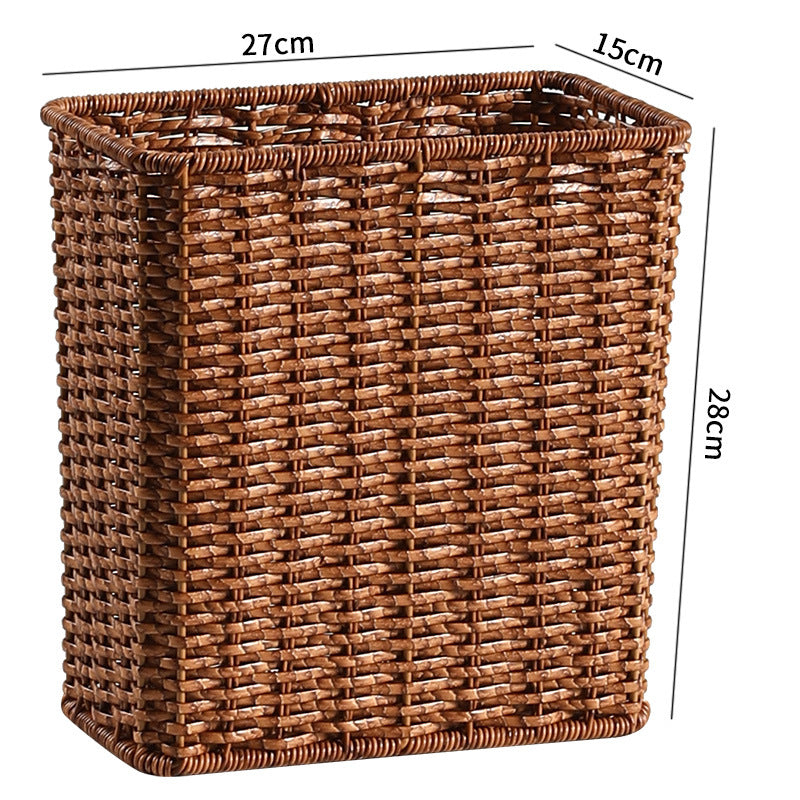 Unisex Rechteckiger Aufbewahrungskorb aus handgewebtem Material Karnz