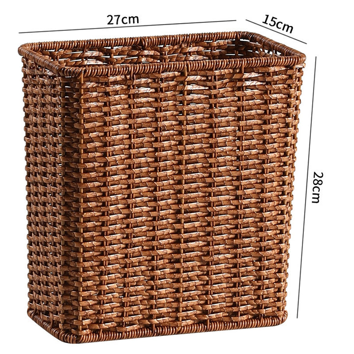 Unisex Rechteckiger Aufbewahrungskorb aus handgewebtem Material Karnz