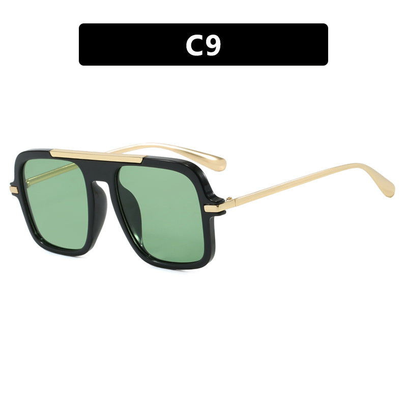Damen quadratische Sonnenbrille mit luxuriösem Metallrahmen und robusten Gläsern Karnz