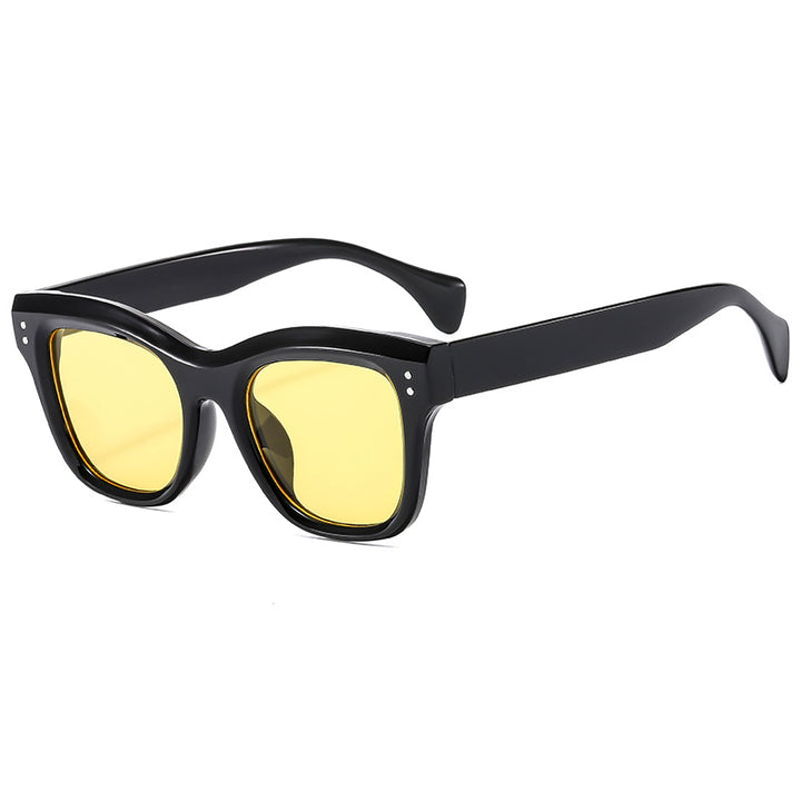 Damen oversized Sonnenbrille mit abgerundetem eckigem Rahmen und UV-Schutz Karnz