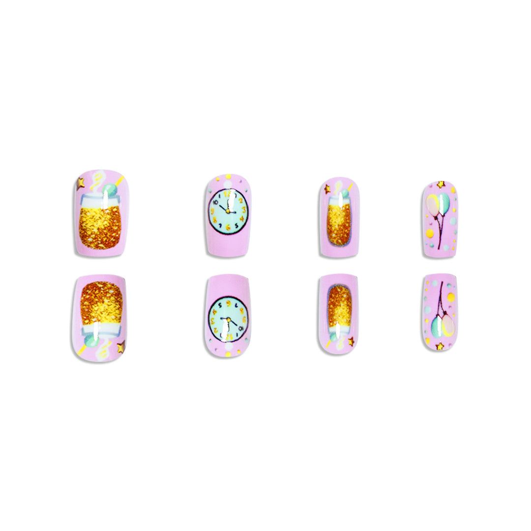 Festliche Feier Druck-On Nagelkunst Karnz