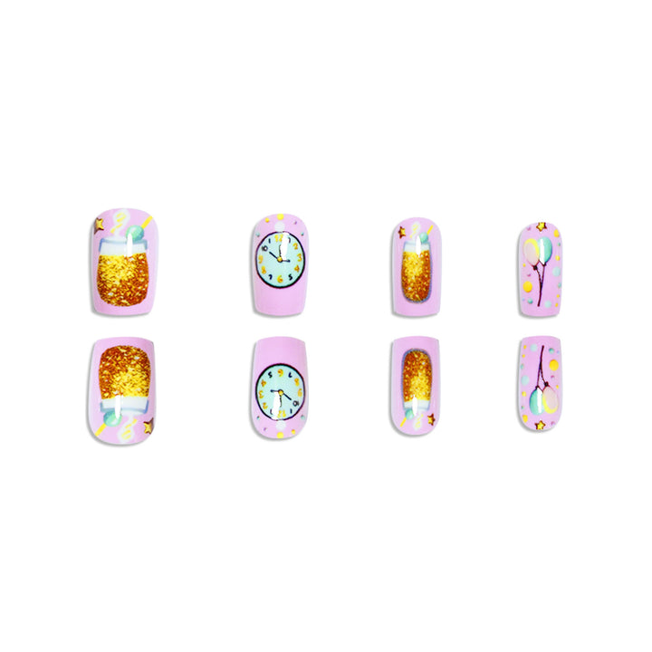 Festliche Feier Druck-On Nagelkunst Karnz