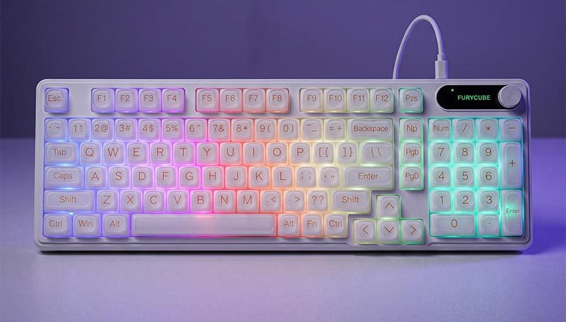Retro Runde-Tasten Mechanische Tastatur Karnz