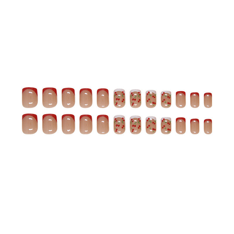 Blumige Acryl Press-On Nagelspitzen Karnz