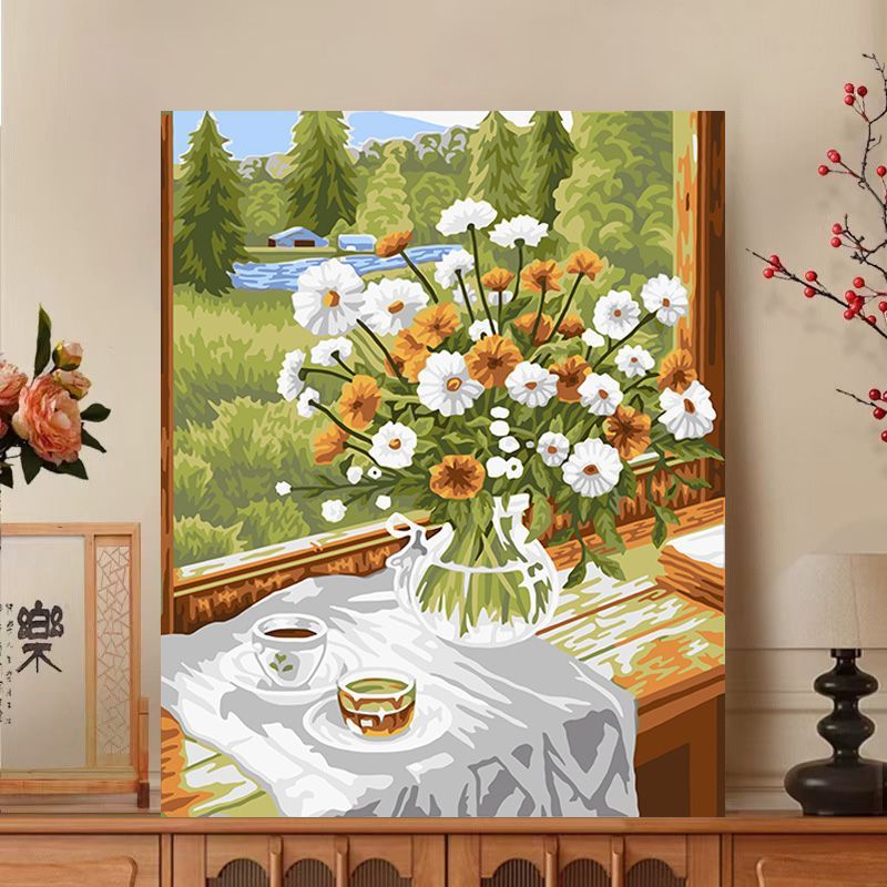 Floral Impressionist Leinwanddruck Karnz