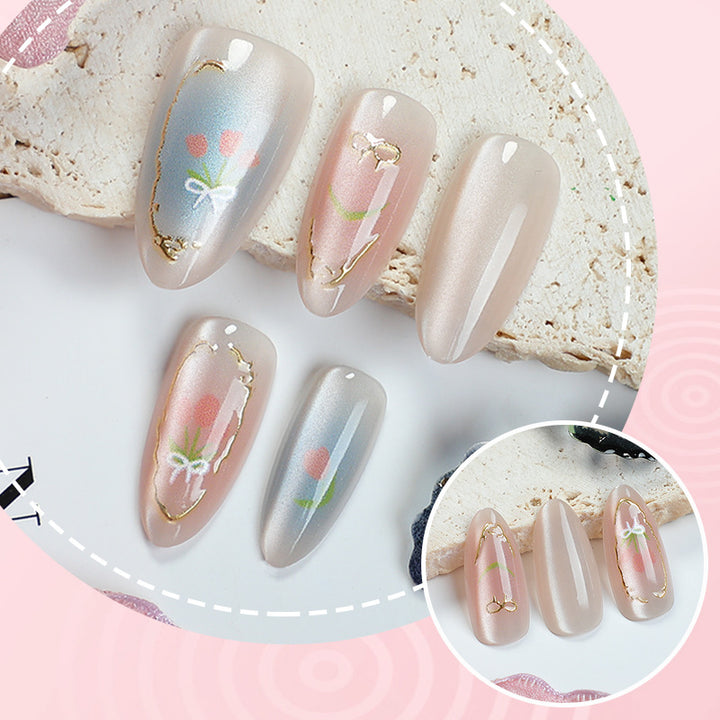 Dekoratives florales Press-On-Nageldesign