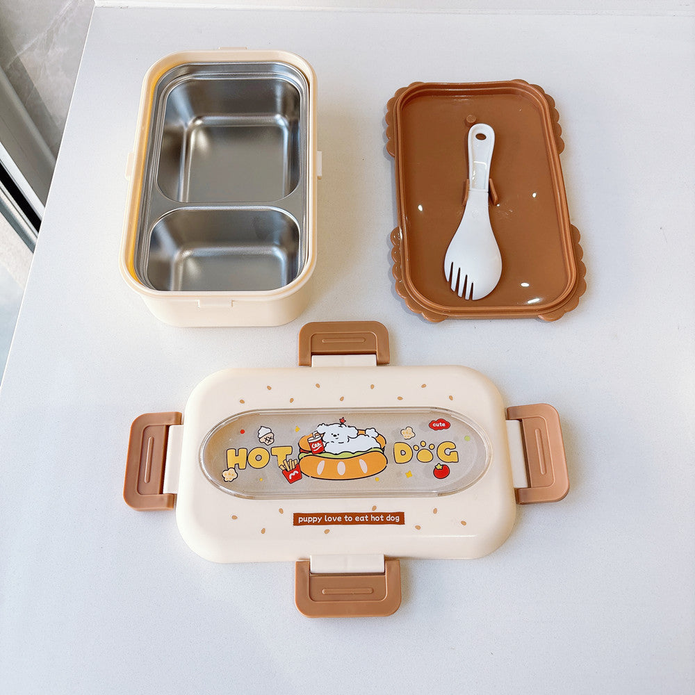 Cartoon-Themen Lebensmittelaufbewahrung Bento Box Mit Besteck