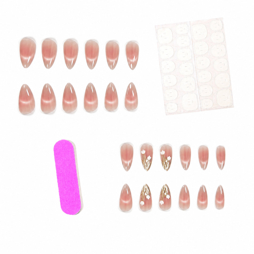 Elegante Florale Acryl-Nagelverlängerungen Karnz