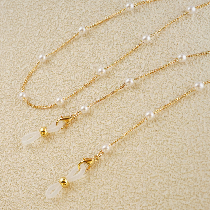 Eleganter mit Perlen verzierter Brillenhalter Karnz