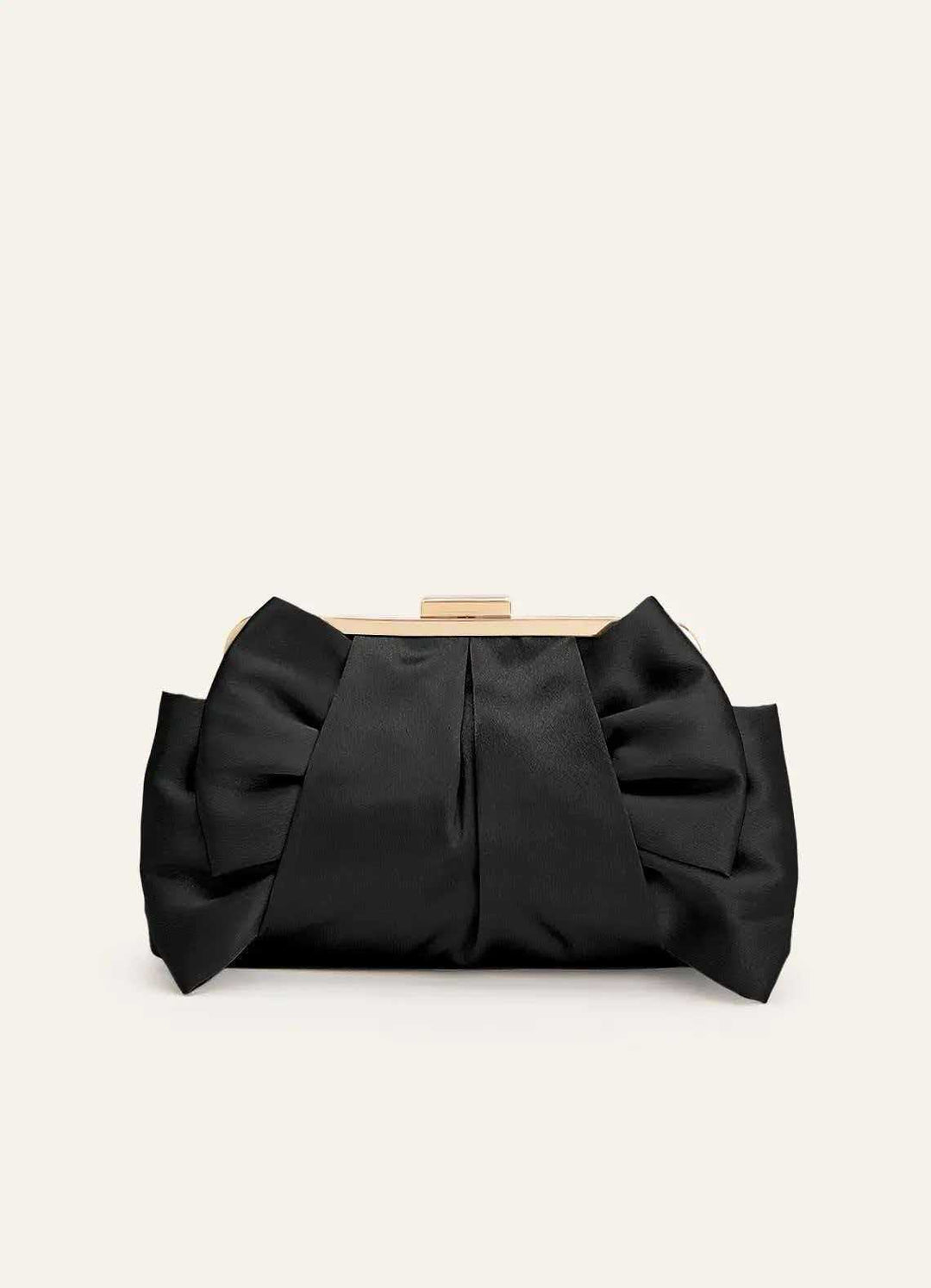 Satin Schleifen-Detail Clutch