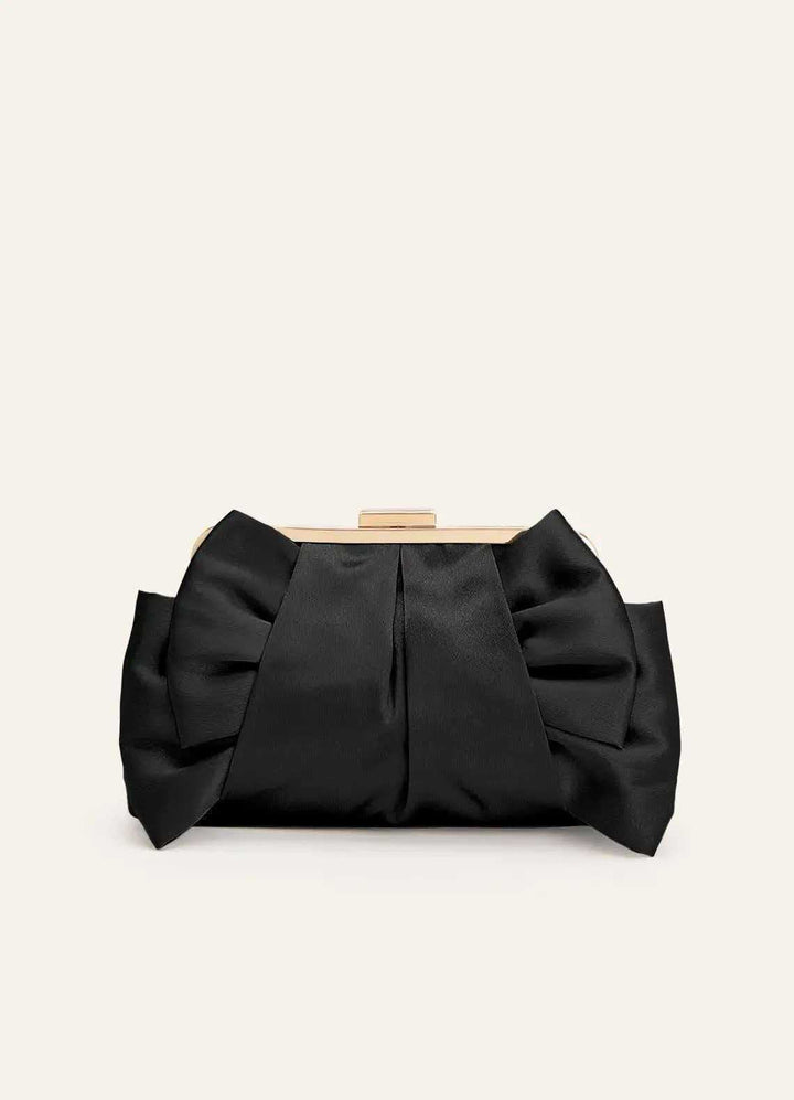 Satin Schleifen-Detail Clutch