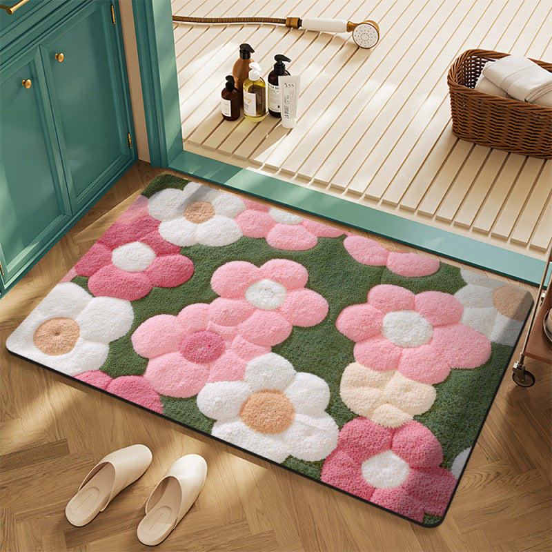Florales Motiv Badteppich Karnz