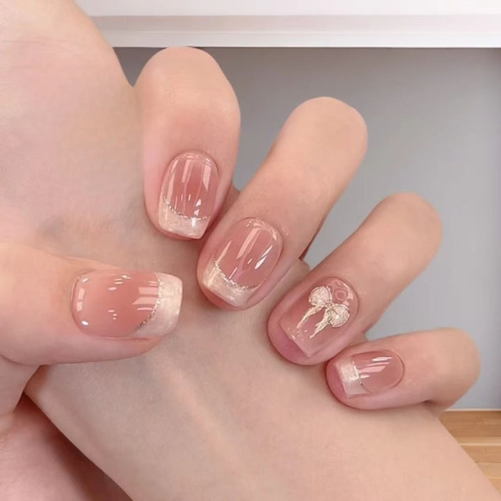 Elegante französische Spitze Acryl-Nagelerweiterungen