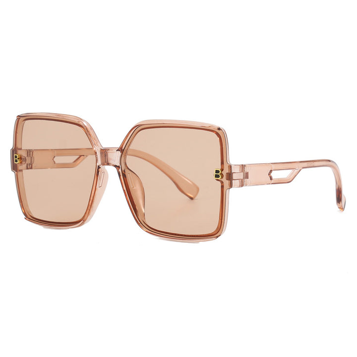 Damen modische oversized Sonnenbrille mit extravaganten Akzenten Karnz