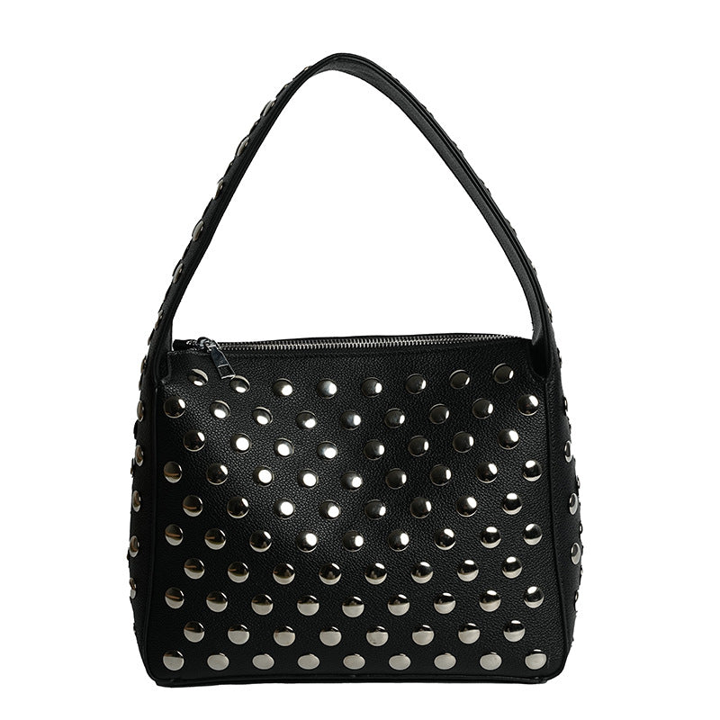 Nieten Kunstleder Handtasche