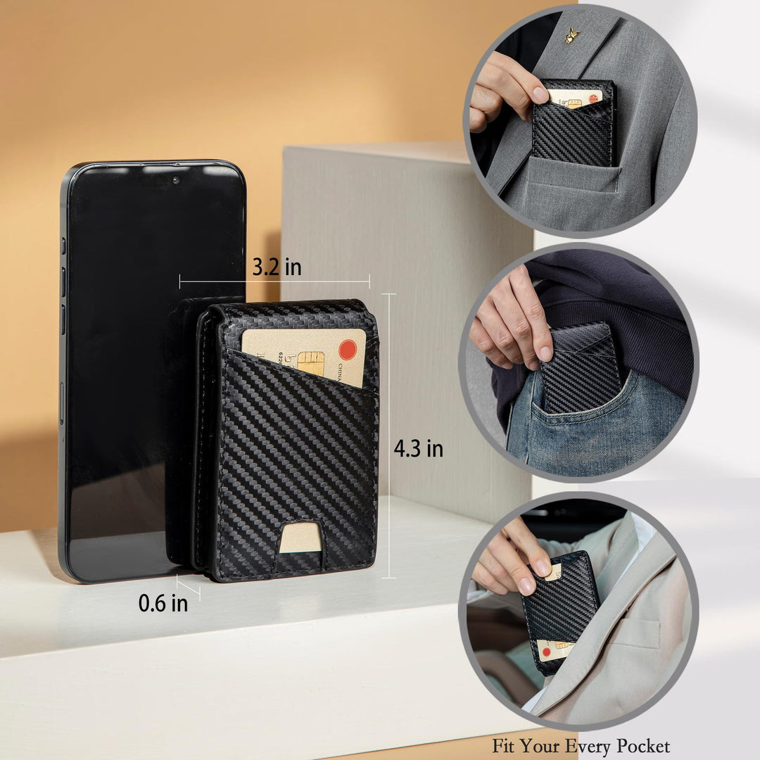 Carbonfaser RFID-blockierendes Kartenetui Karnz
