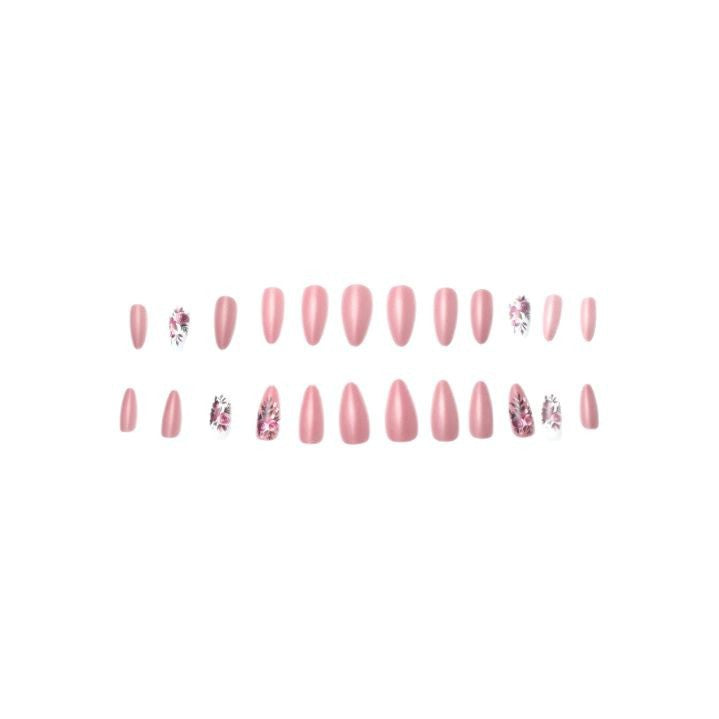 Elegantes Blumen-Nageldesign Karnz