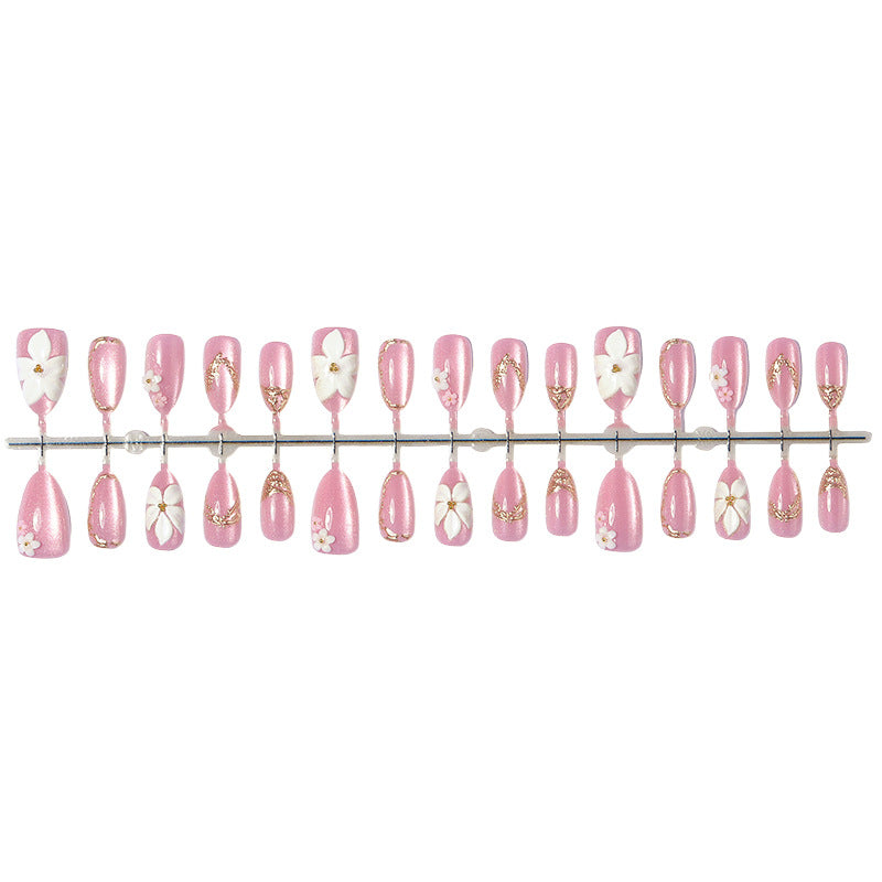 Elegantes florales Design Press-On-Nagel-Set Karnz