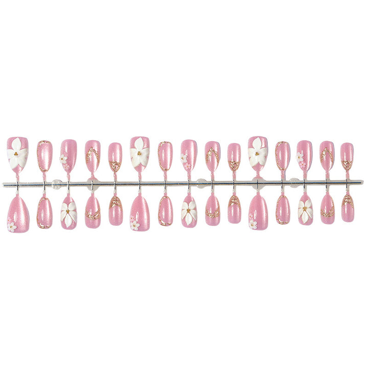 Elegantes florales Design Press-On-Nagel-Set Karnz