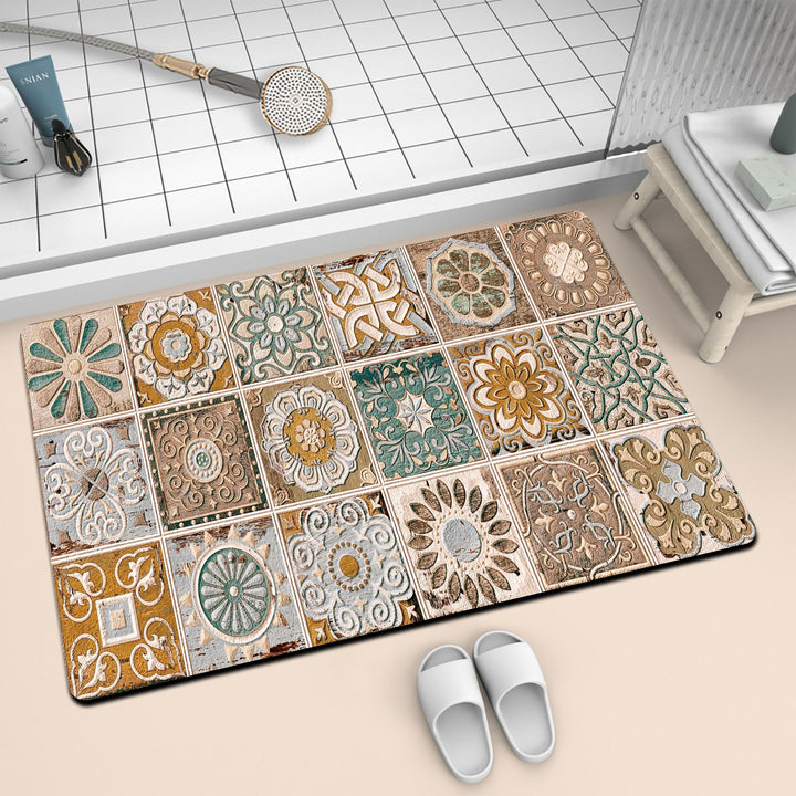 Künstlerische Mosaik-Badmatte Karnz