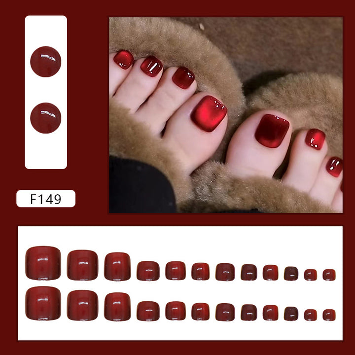 Premium Gel Finish Press-On Zehennagel Set Karnz