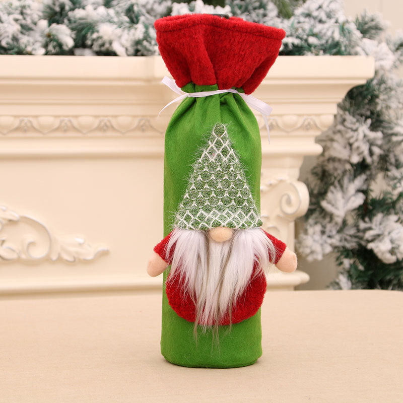 Festlicher Weinflasche Gnomedeckel Karnz