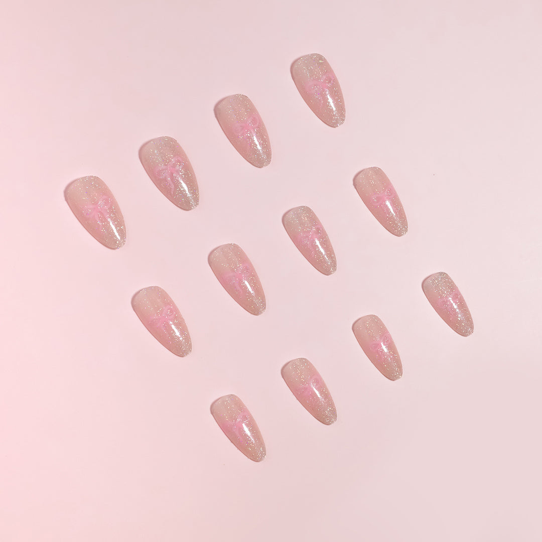 DIY Gradient Glitter Press-On Nägel Karnz