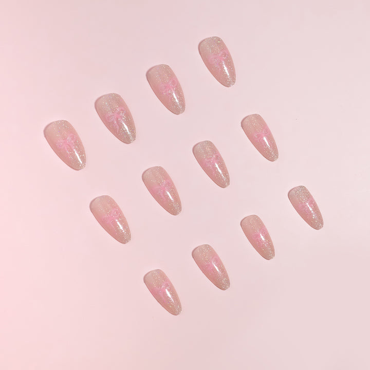DIY Gradient Glitter Press-On Nägel Karnz