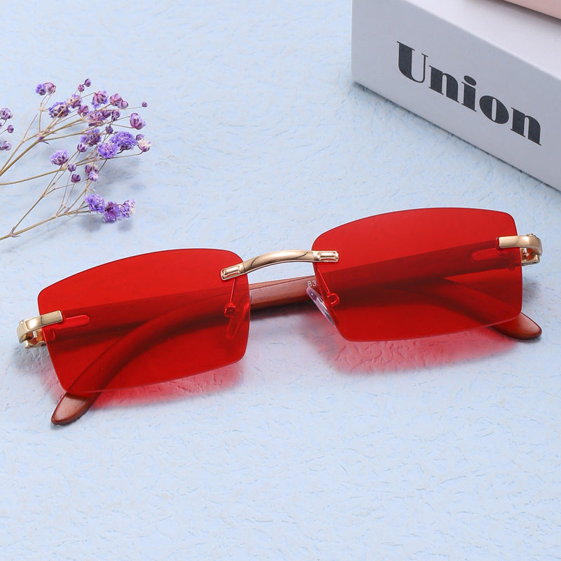 Damen hochwertige Sonnenbrille mit elegantem Holzrahmen Karnz