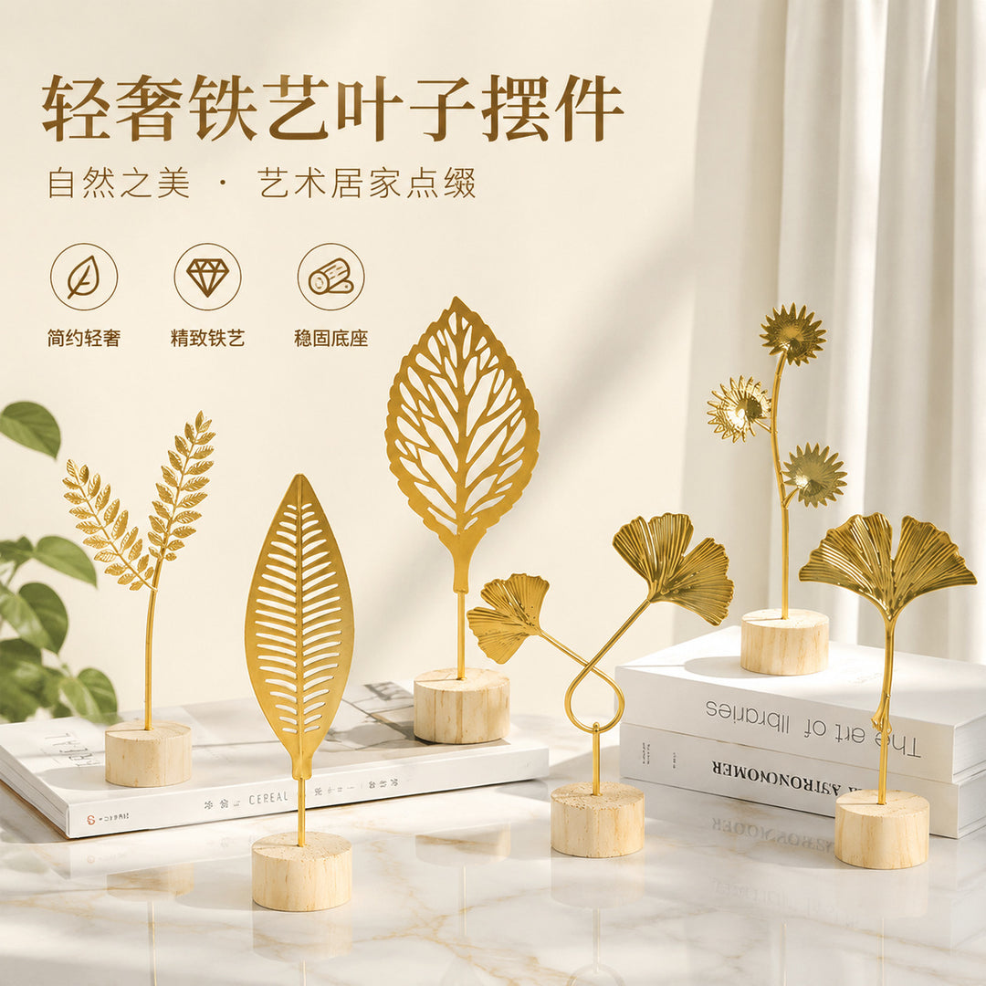 Dekorative Ginkgo Blatt Skulptur
