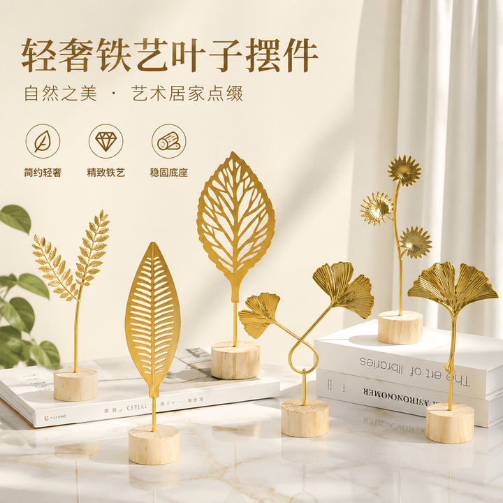 Dekorative Ginkgo Blatt Skulptur