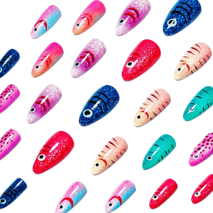 Kreative Kunstnägel mit Fröhlichem Fisch-Design Karnz