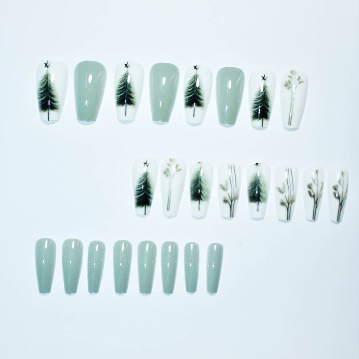 Künstlerische Botanische Press-On Nagelkunst Karnz