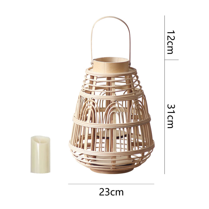 Rustikale Rattan-Laterne Karnz