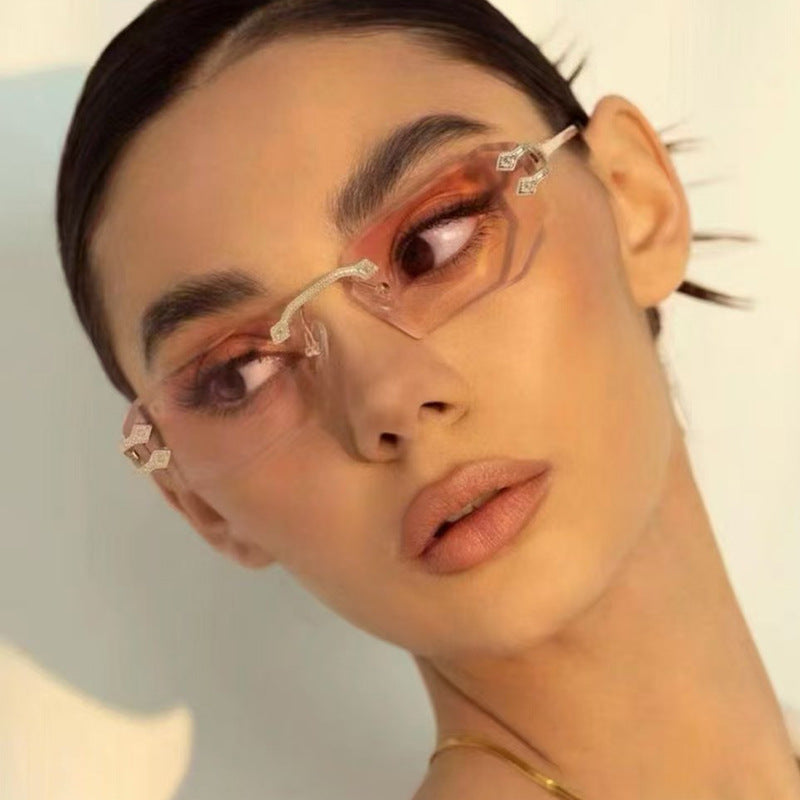 Damen geometrische Fashion-Sonnenbrille Karnz