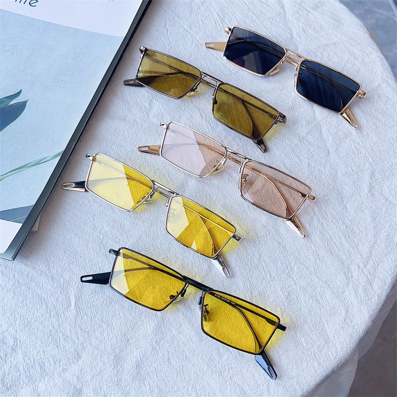 Modebewusste geometrische Fassung Sonnenbrille Karnz