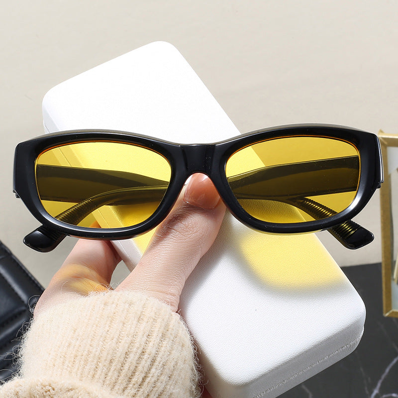 Damen modische Cat-Eye Sonnenbrille mit flexiblem Rahmen und UV-Schutz Karnz