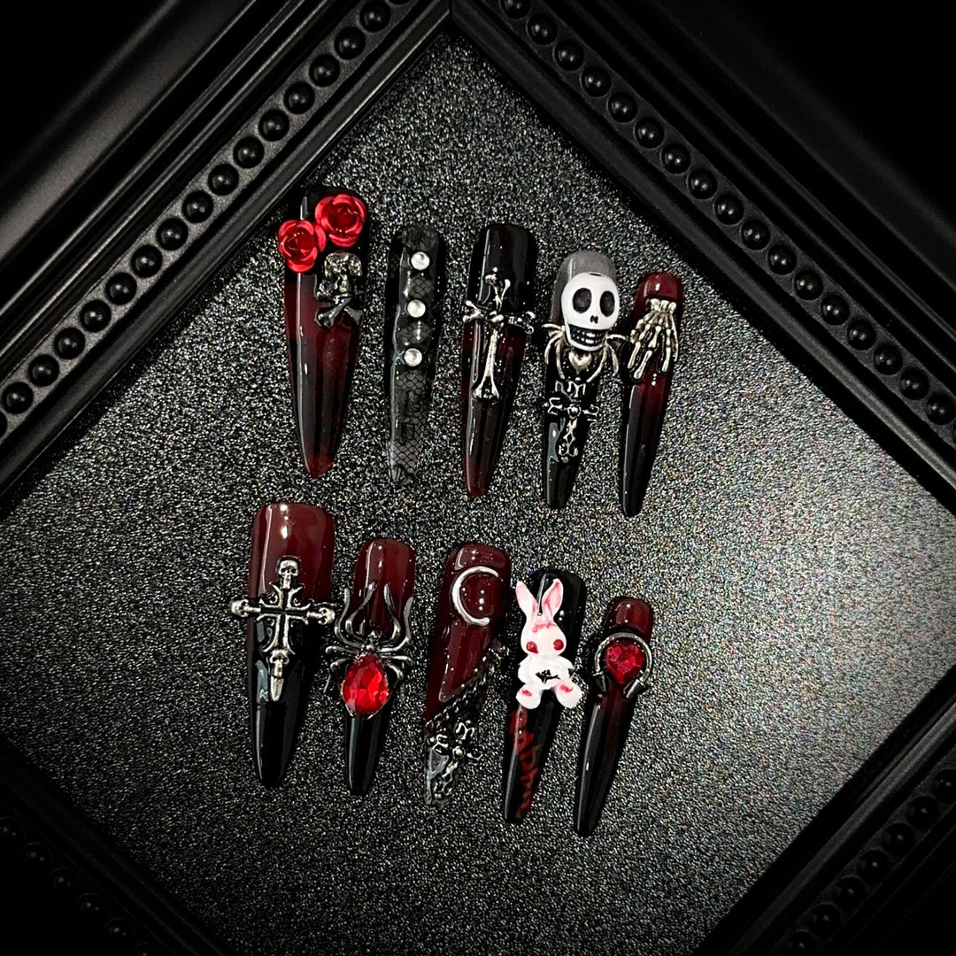 Gothic-Themen Dekorative Nagel Kunst Set