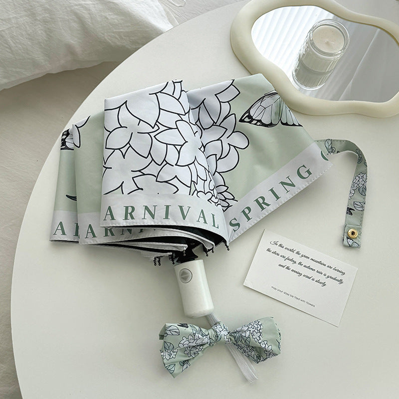 Damen Faltbarer Regenschirm mit innovativem Floral-Design Karnz