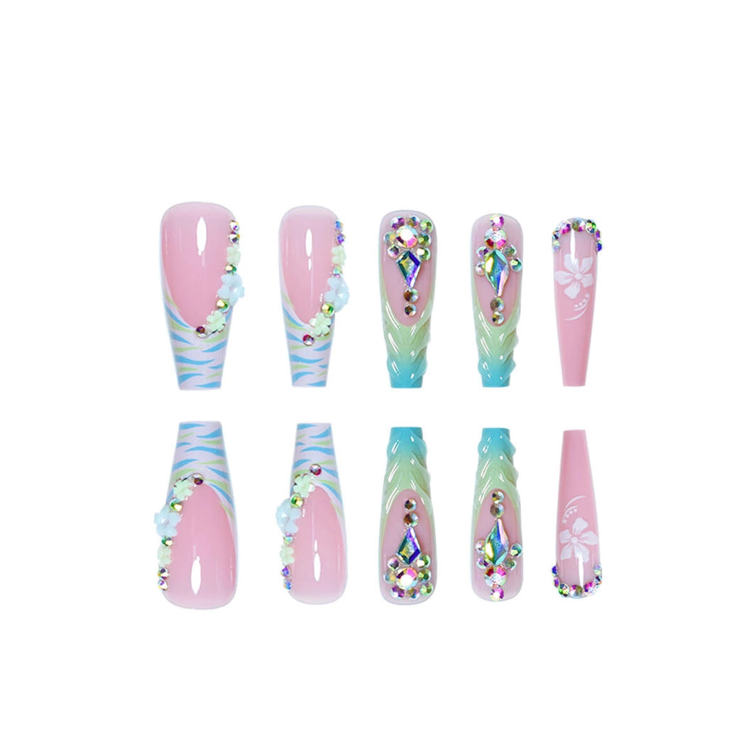 Premium Dekorative Press-On Nagelkunst Karnz