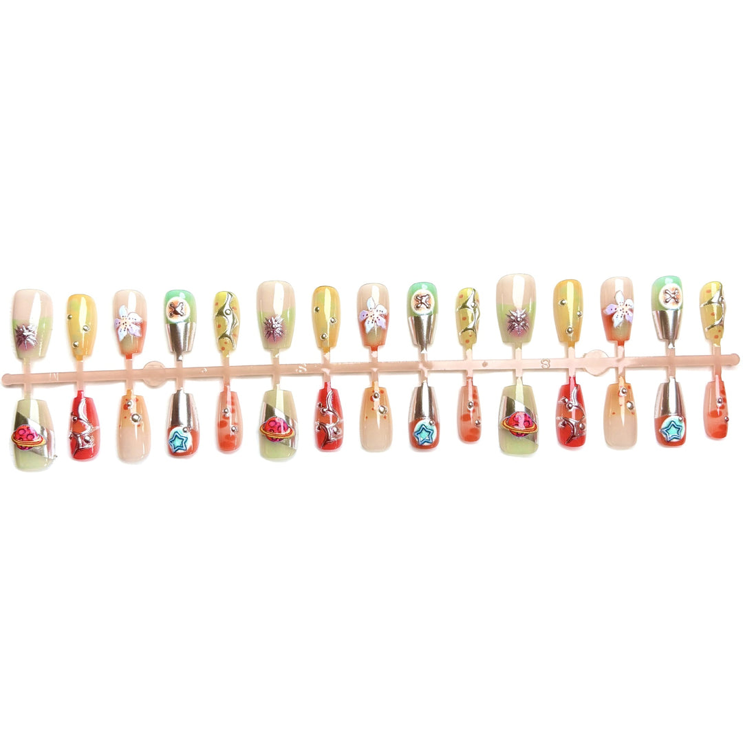 Premium Dekorative Press-On Nagelset 1790745880