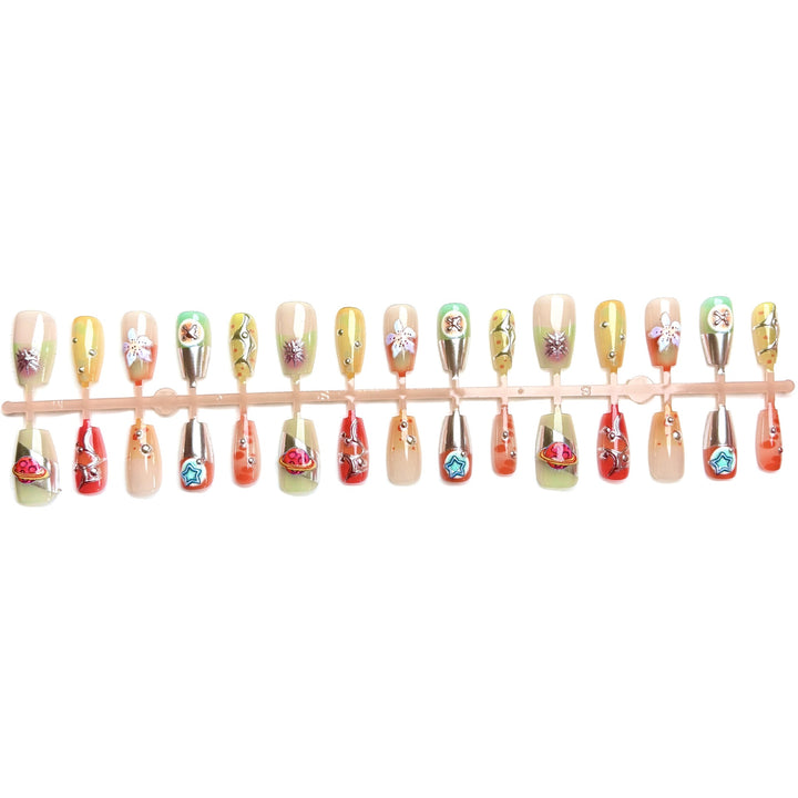 Premium Dekorative Press-On Nagelset 1790745880