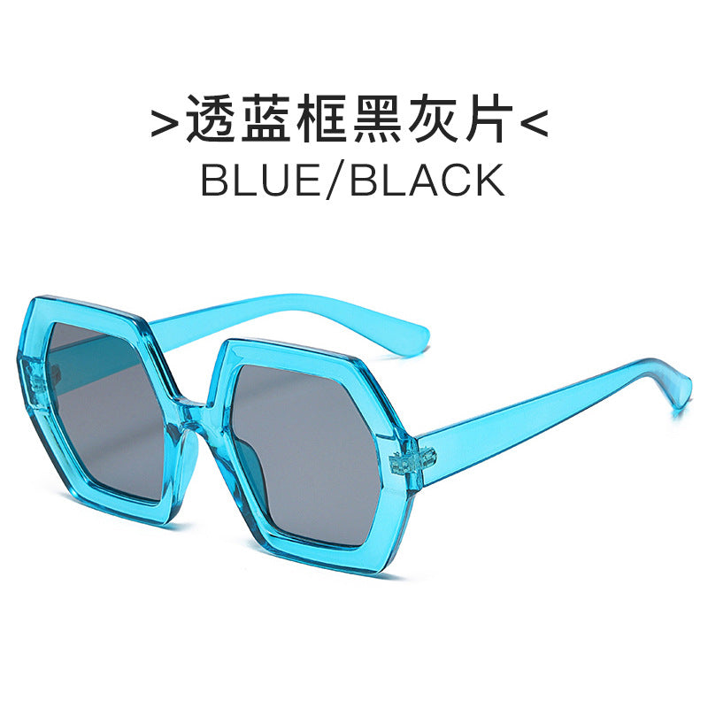 Damen extravagante hexagonale Sonnenbrille Karnz