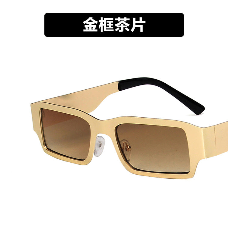 Damen geometrische Sonnenbrille mit schützendem UV-Filter und robustem Metallrahmen Karnz