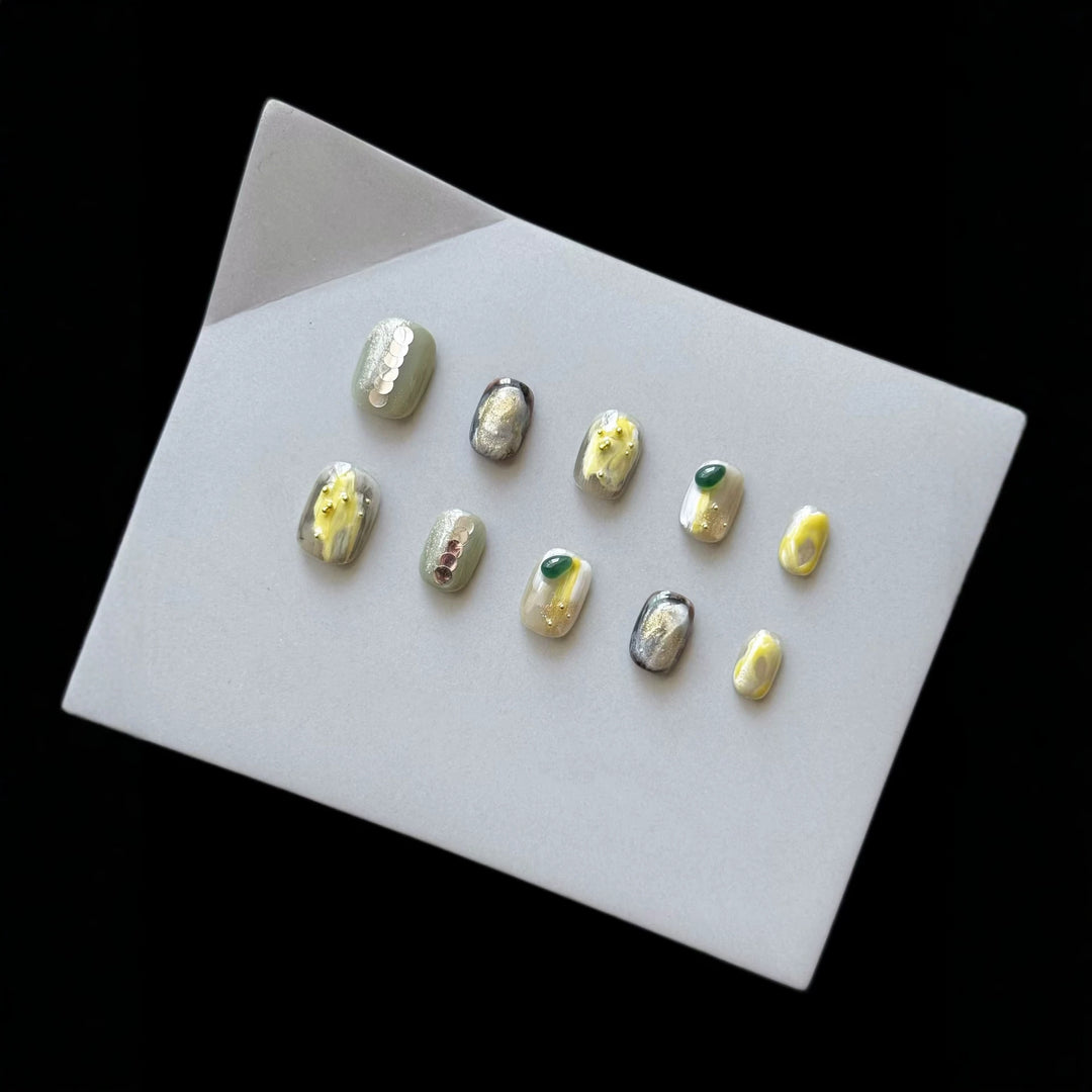 Künstlerisches 3D Press-On Nagelkunst Set