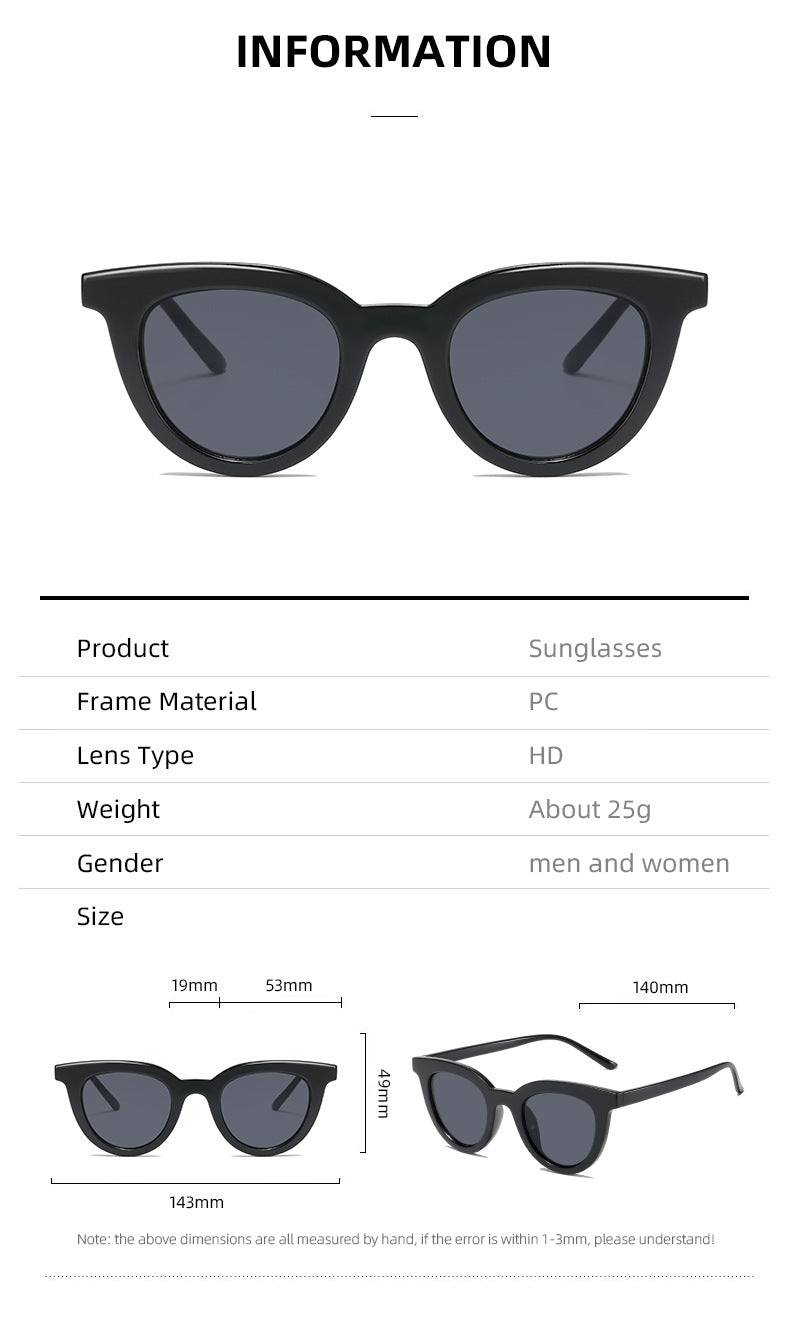 Damen stylishe Katzenaugen Sonnenbrille Karnz